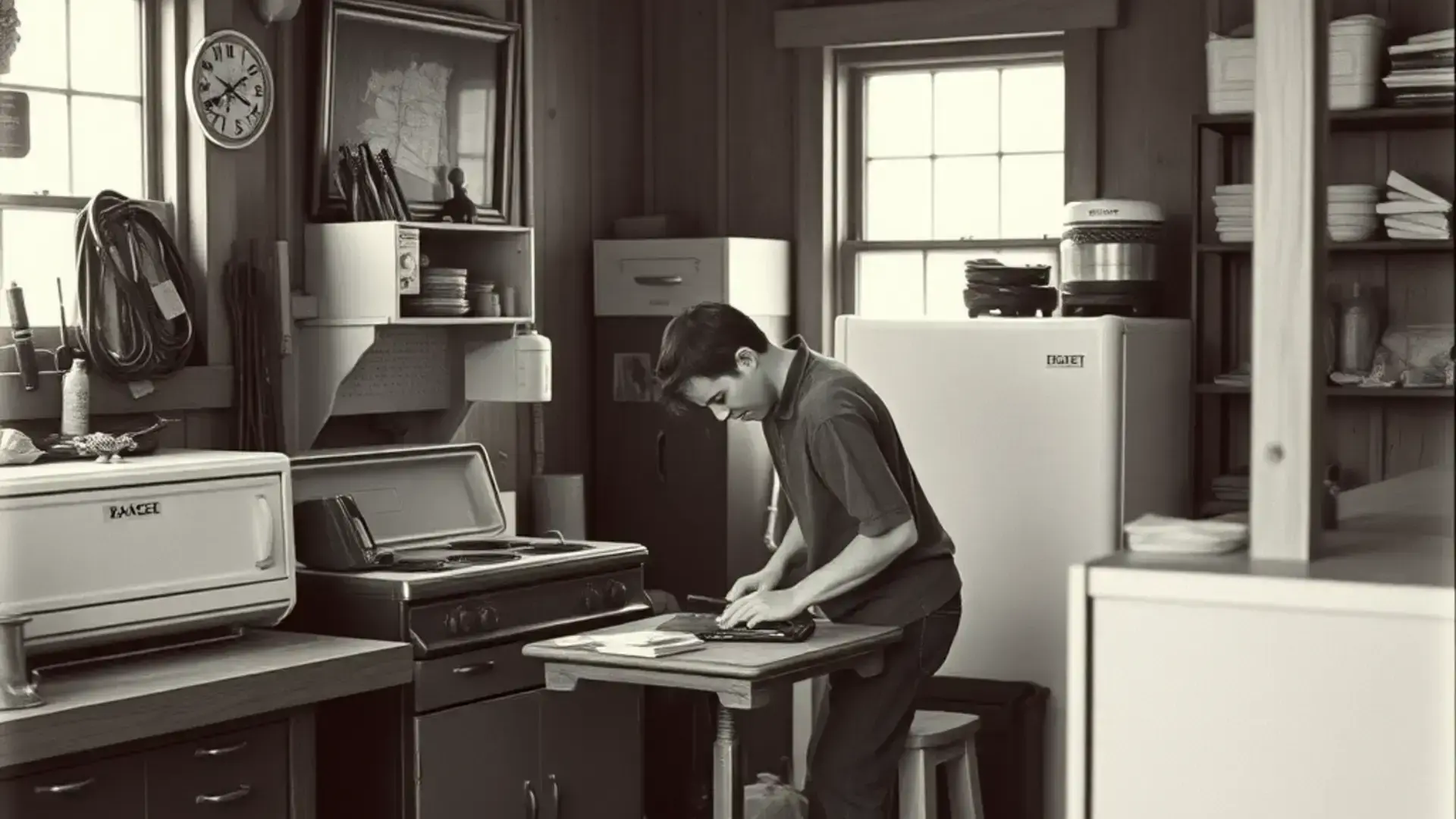 Weeman's founder working on appliances in early days